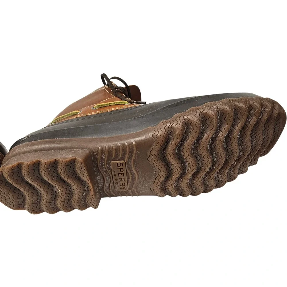 Sperry Top-Sider Mens Avenue Duck Boots Brown Black Waterproof STS13457 Size 11M